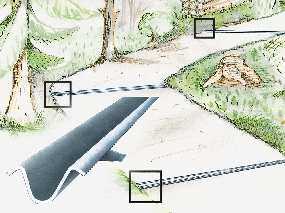 Spezial-Querrinnen zur Entwässerung von Forstwegen(feuerverzinkt)