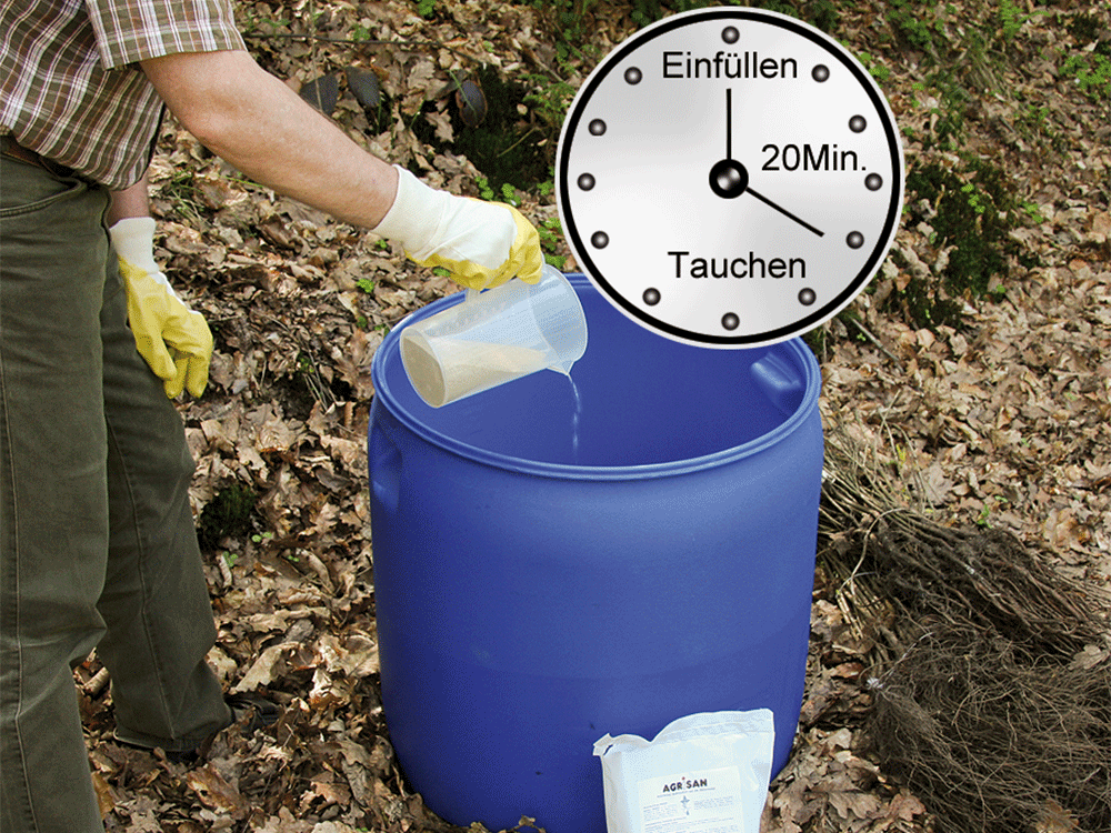Agrisan einfüllen