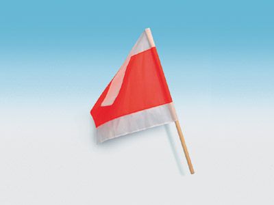 Warnflagge Fahne 50x 50cm rot/weiß Warnfahne Signalflagge NEU