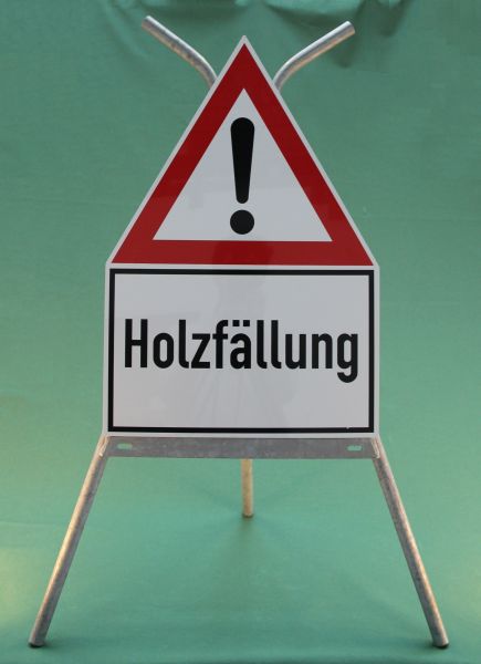 Schild "Holzfällung"
